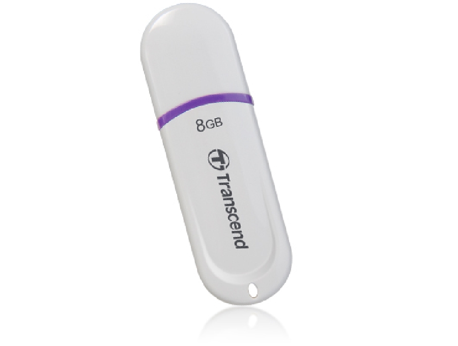 Flash Drive 8GB Transcend 330 Бело/Лиловый