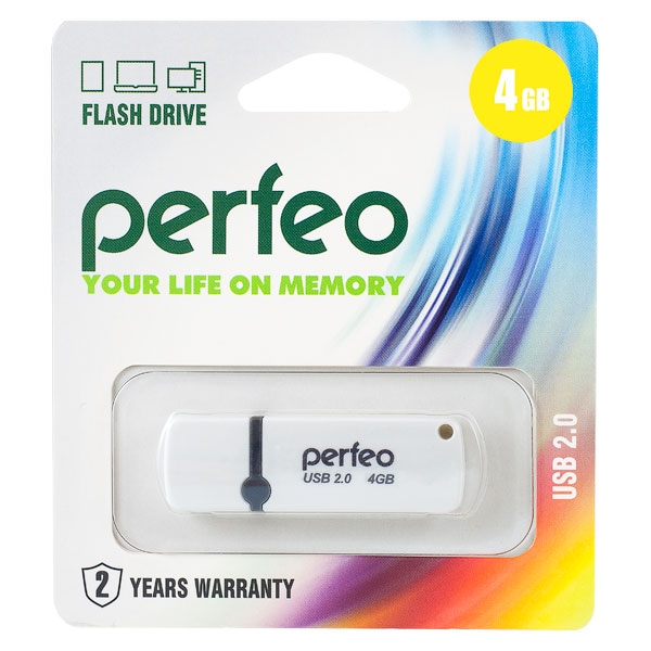 Flash Drive 4GB Perfeo C07 White