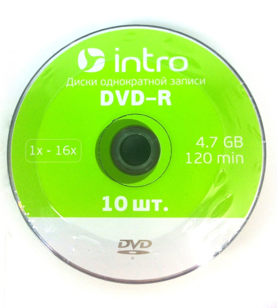 DVD-R  (10) 4,7GB Intro 16x shrink