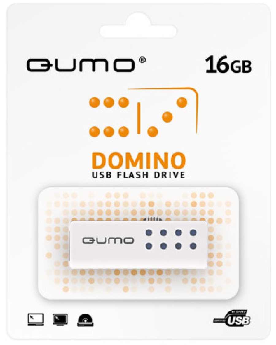 Flash Drive 16GB QUMO Domino-blue