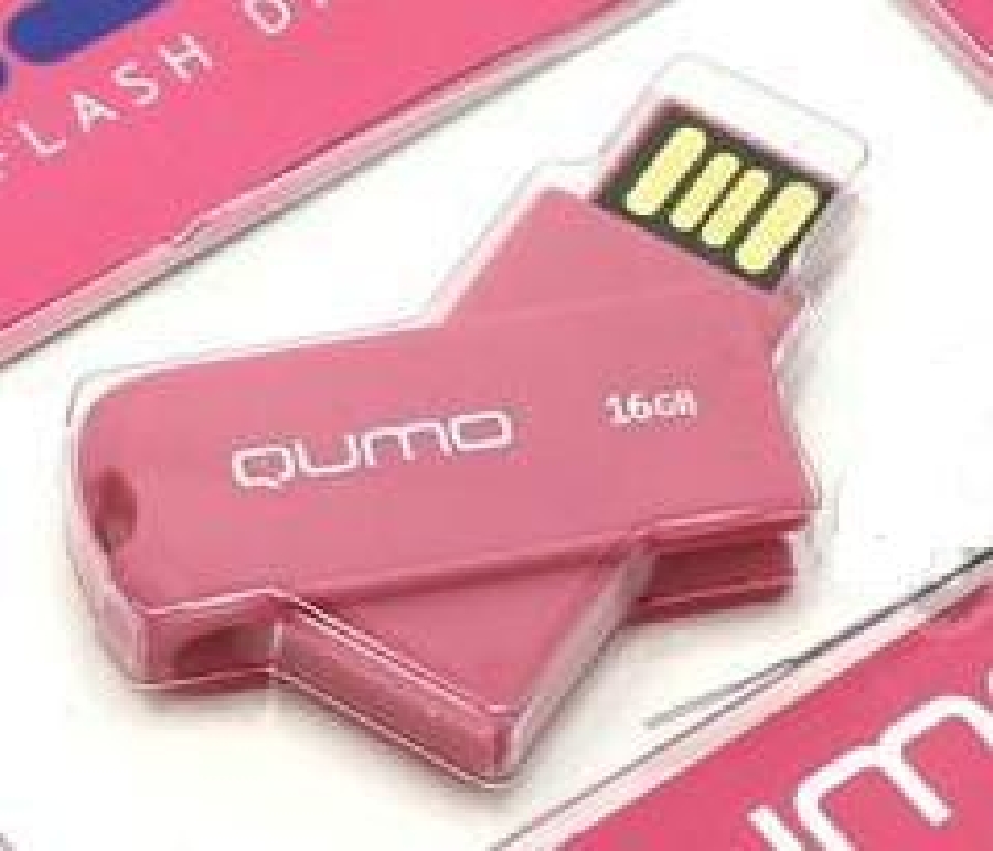 Flash Drive 16GB QUMO Twist Cerise (светло-вишневый)