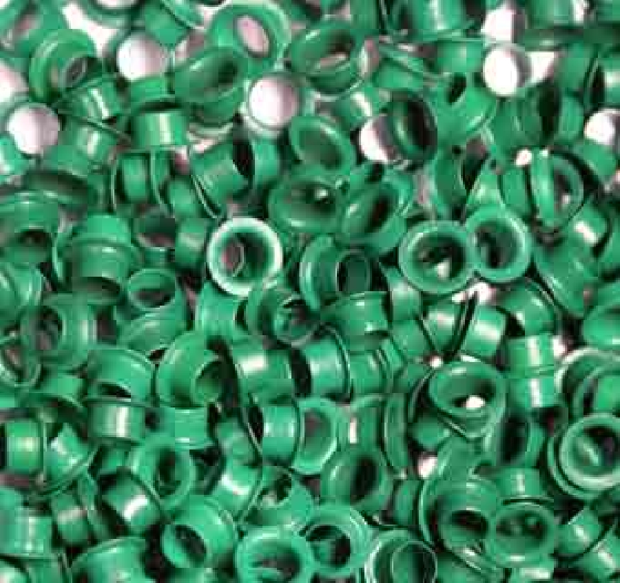 Люверсы зелёные d 4 mm 1000 шт