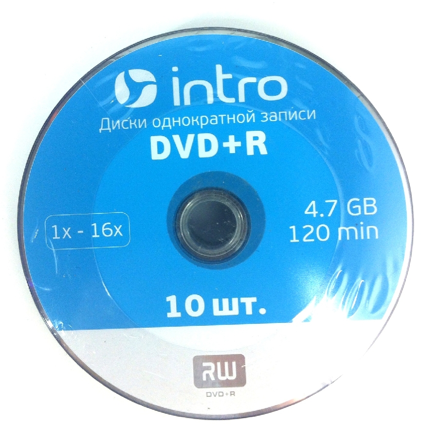 DVD+R  (10) 4.7GB Intro 16x shrink