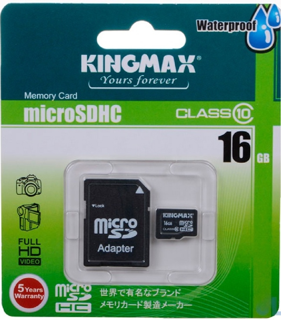 Micro SDHC 16 GB Kingmax Class10