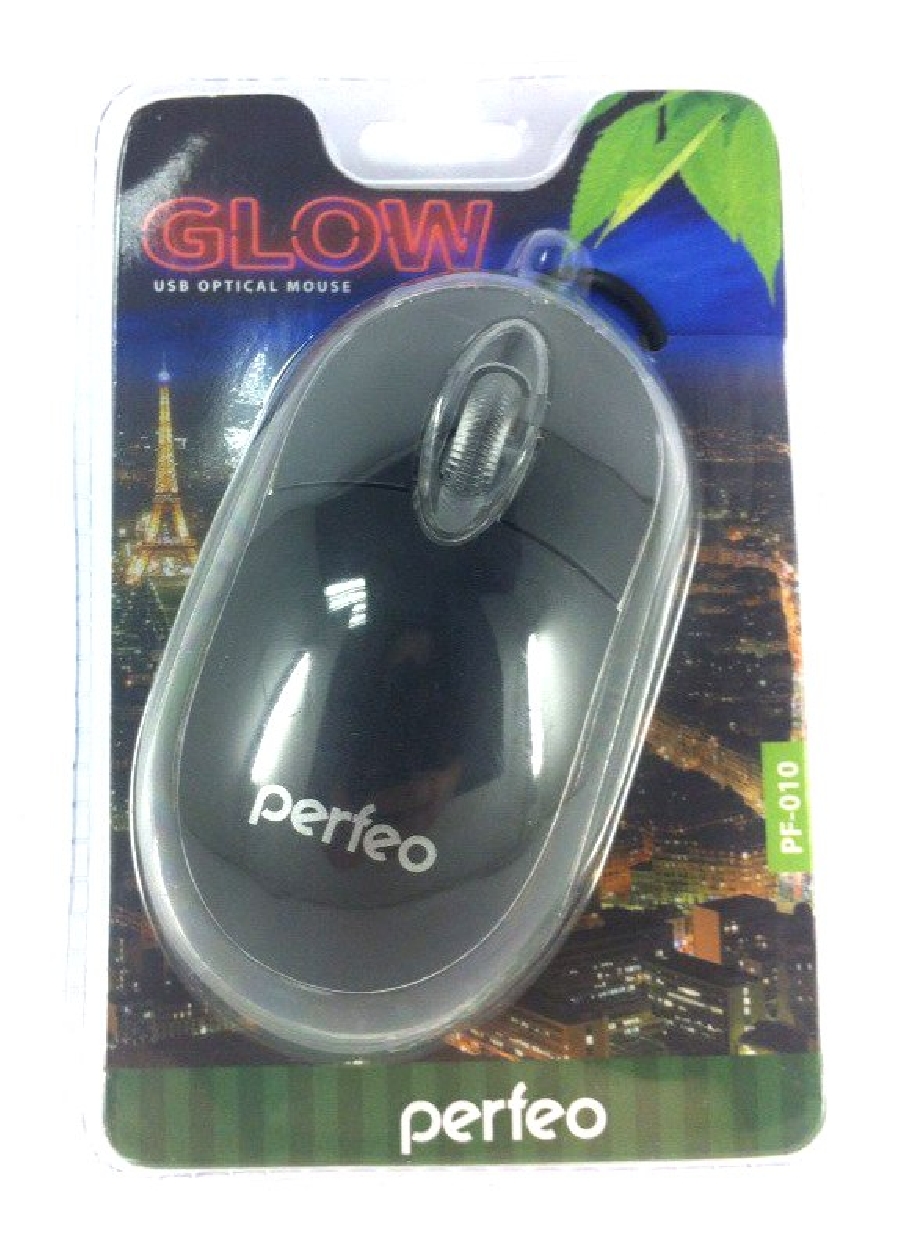 Мышь USB Perfeo PF-010 Glow black