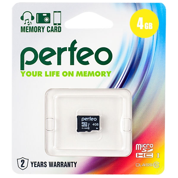 Micro SDHC 4 GB Perfeo Class 10 w/o adap ECONOMY SERIES
