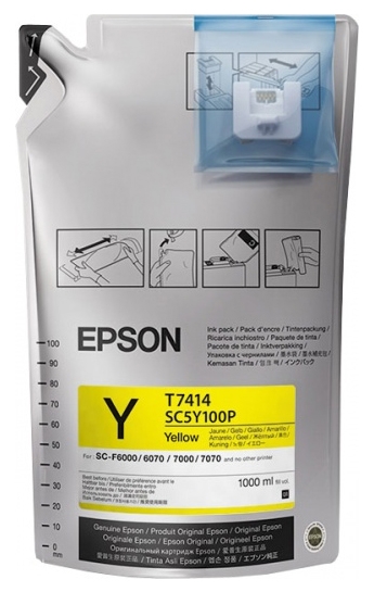 Чернила сублимационные Epson SureColor SC-F6000 (Yellow) C13T741400 (1 литр)