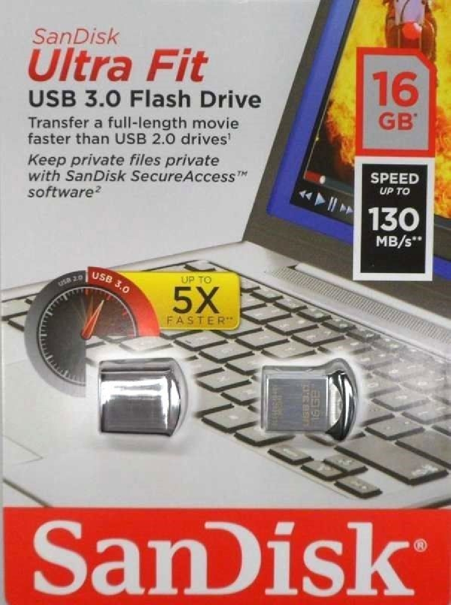 Flash Drive 16GB Sandisk Z43 Cruzer Ultra Fit