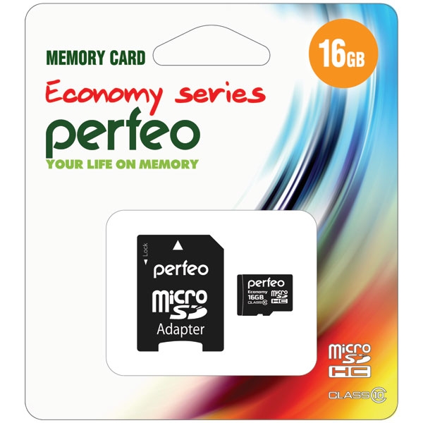 Micro SDHC 16 GB Perfeo Class 10 ECONOMY SERIES