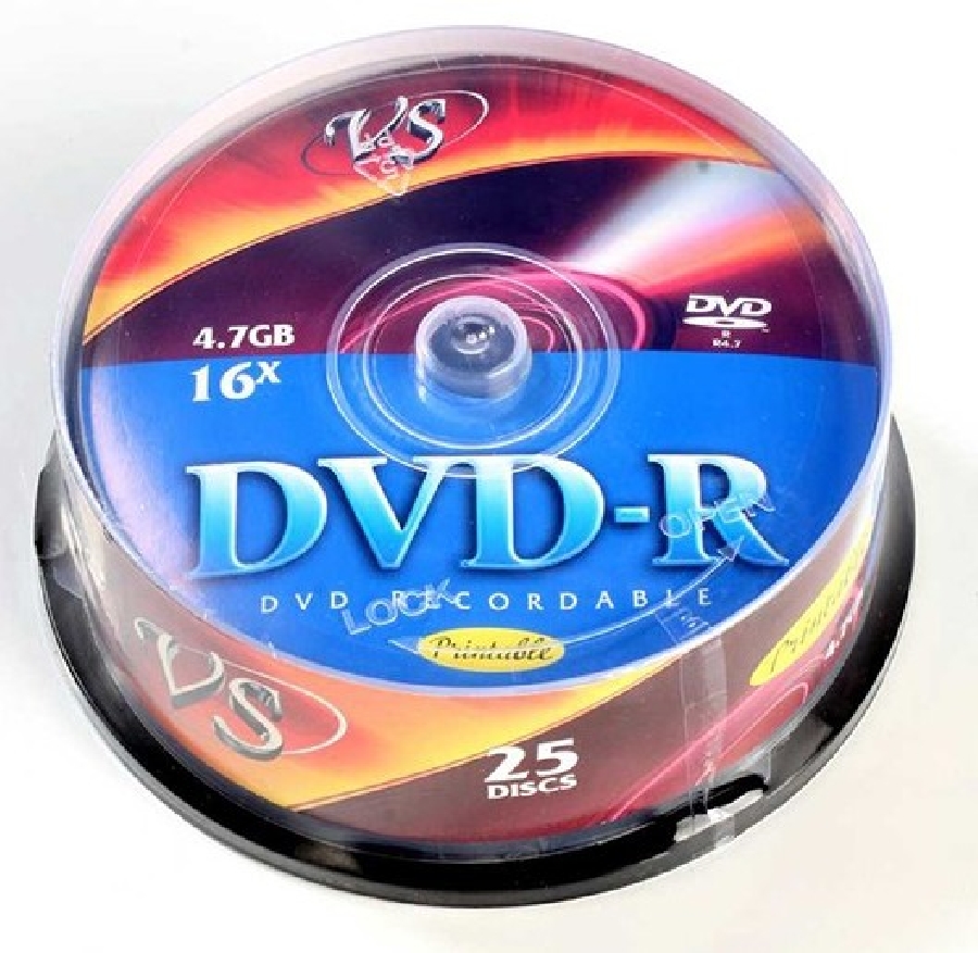 DVD-R  (25) 4.7GB VS 16x Cake INKPRINT
