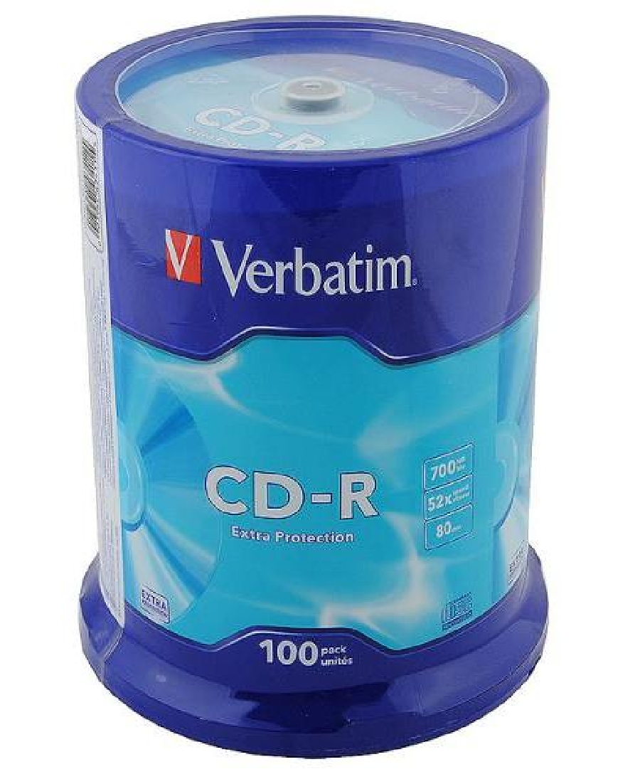 CD-R (100) Verbatim 52x 700mb Cake