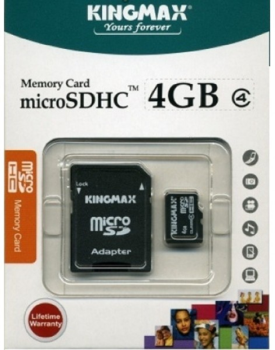 Micro SDHC 4 GB Kingmax Class 10