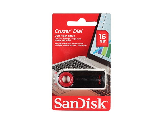Flash Drive 16GB Sandisk Z57 Cruzer Dial Black