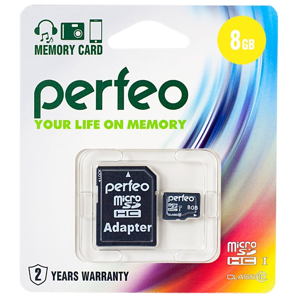 Micro SDHC 8 GB Perfeo Class 10 ECONOMY SERIES