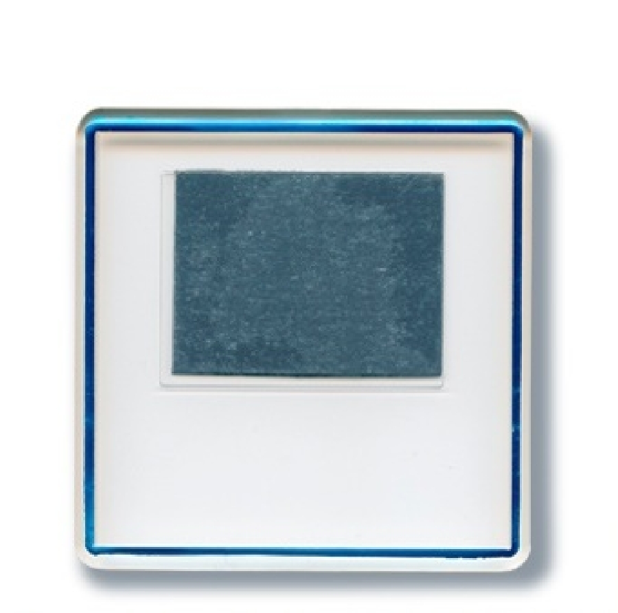 Фото-магнит квадрат тиснение синий (25шт в упак.) 65х65 мм