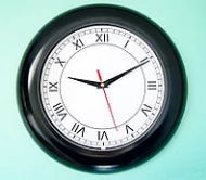 Часы акриловые D30 см черные