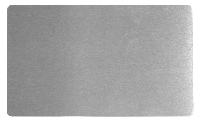 Металлическая визитка для сублимации, 54х86мм (цвет Серебро)