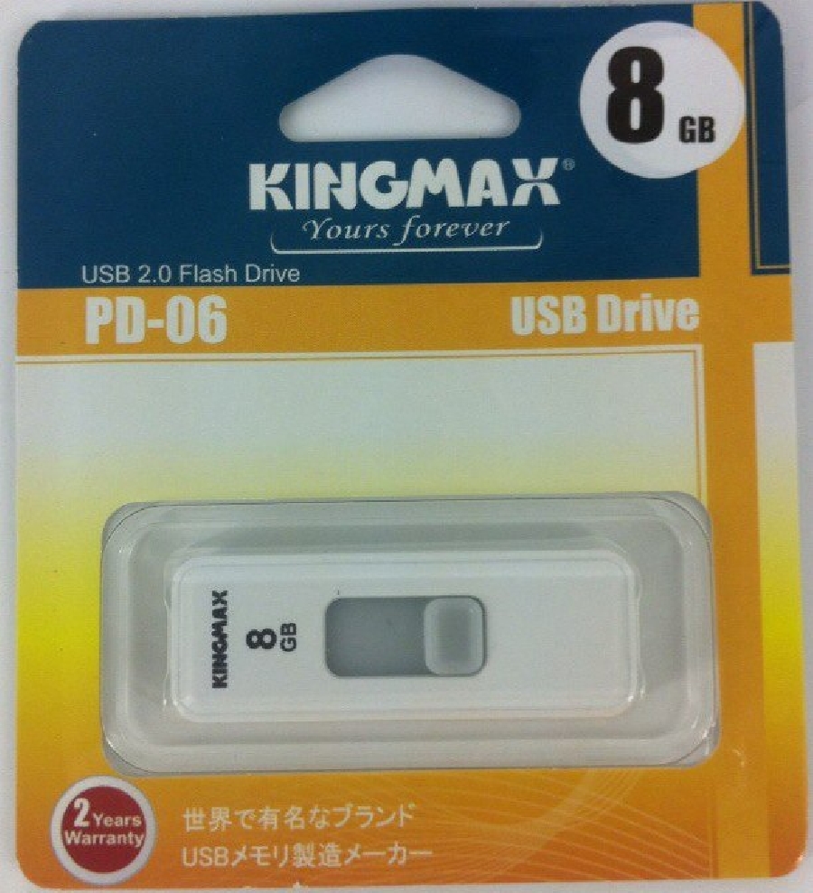Flash Drive 8GB Kingmax PD-06 white