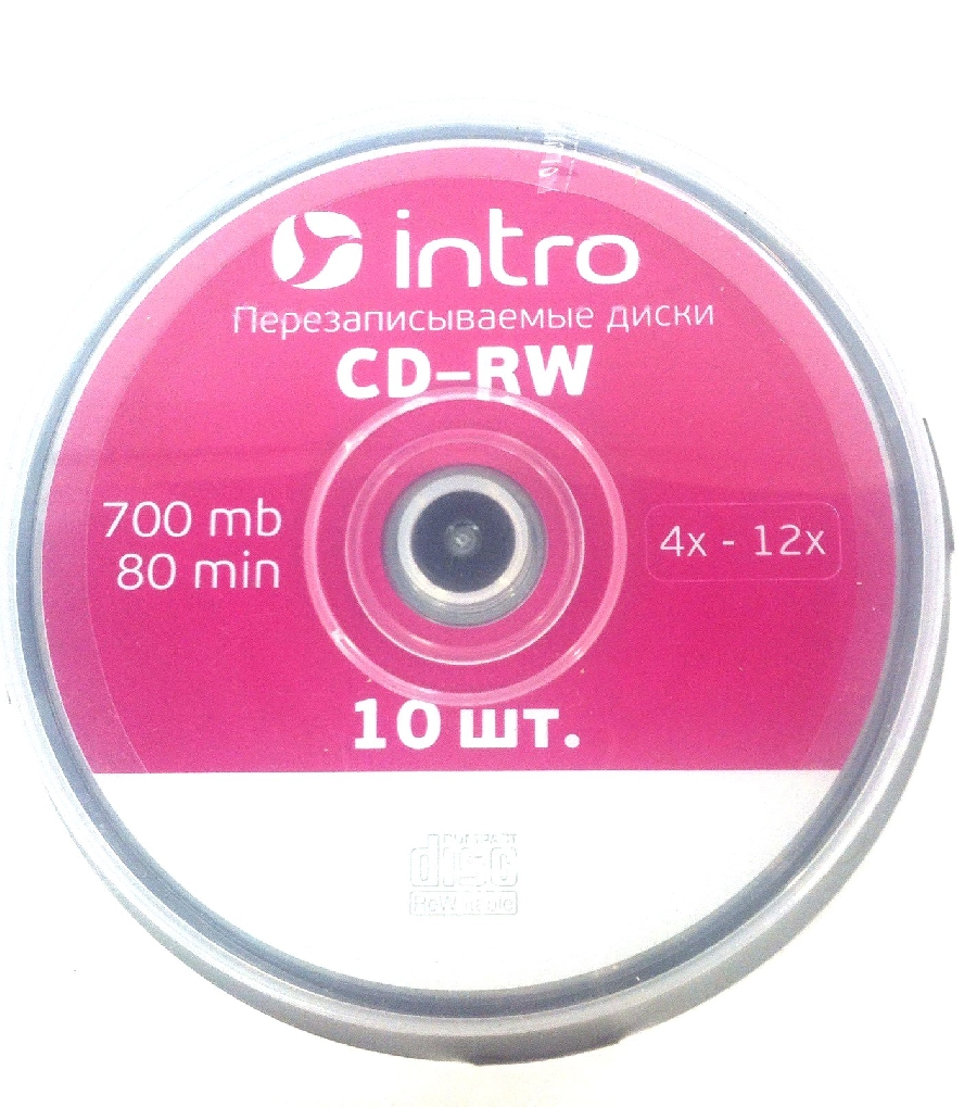 CD-RW  (10) Intro 700mb 12x Cake