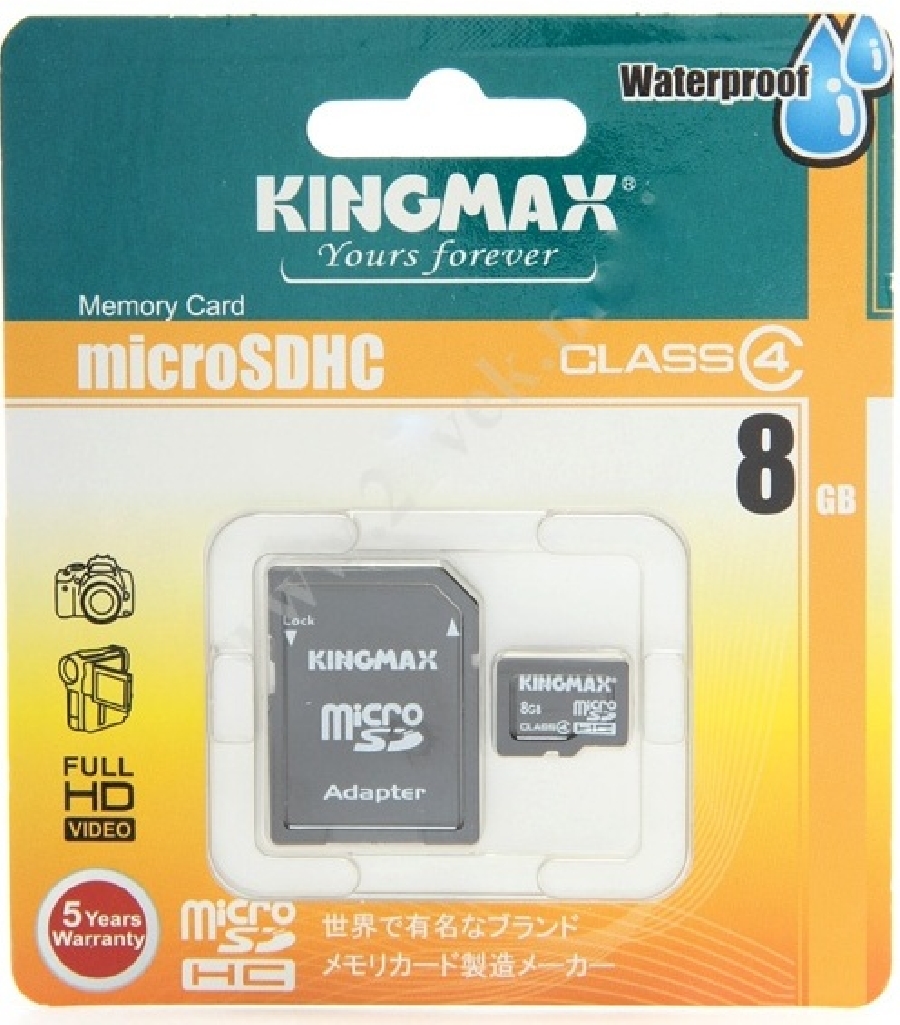 Micro SDHC 8 GB Kingmax Class 4