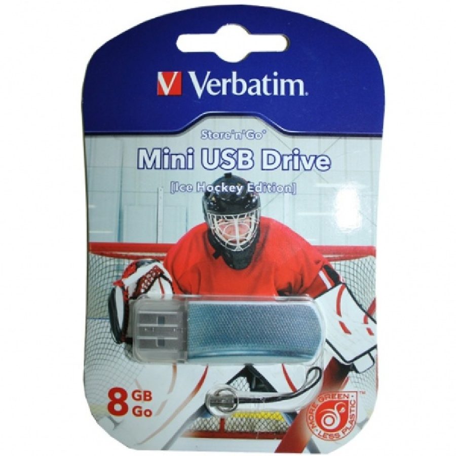 Flash Drive 8GB Verbatim Mini Graffiti Hockey