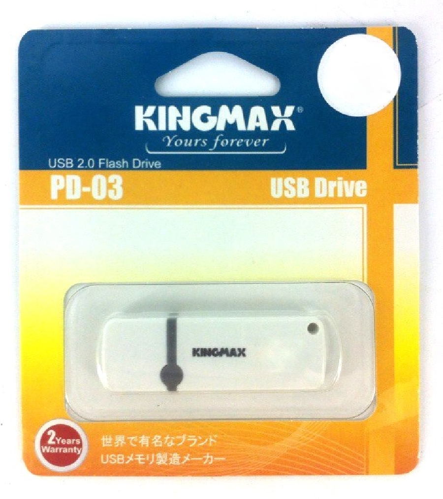 Flash Drive 8GB Kingmax PD-03 white