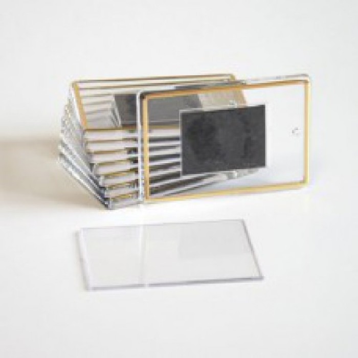 Фото-магнит прямоугольник тиснение золото (25шт в упак.)  52х77 мм