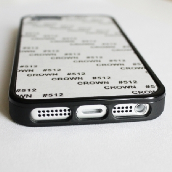 2D Чехол силиконовый для iphone 5/5S черный (со вставкой под сублимацию)