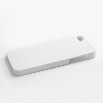 3D Чехол пластиковый для смартфона Apple iPhone  5/5S белый глянцевый (для 3D-вакуумной машины)