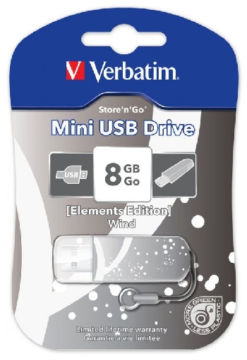 Flash Drive 8GB Verbatim Mini Elements Wind
