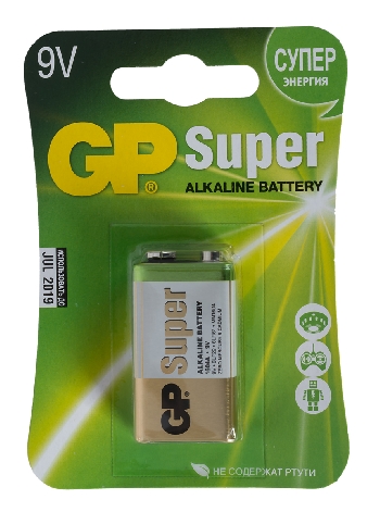 Батарейка 6LF22 алкалиновая GP Alkaline Super 1604A