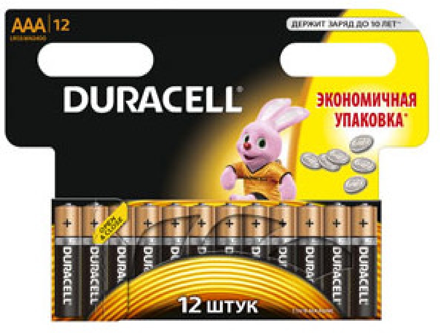 Батарейка Duracell LR03-12BL BASIC 
