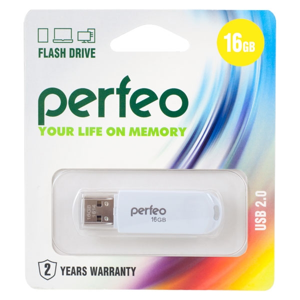 Flash Drive 16GB Perfeo C03 White