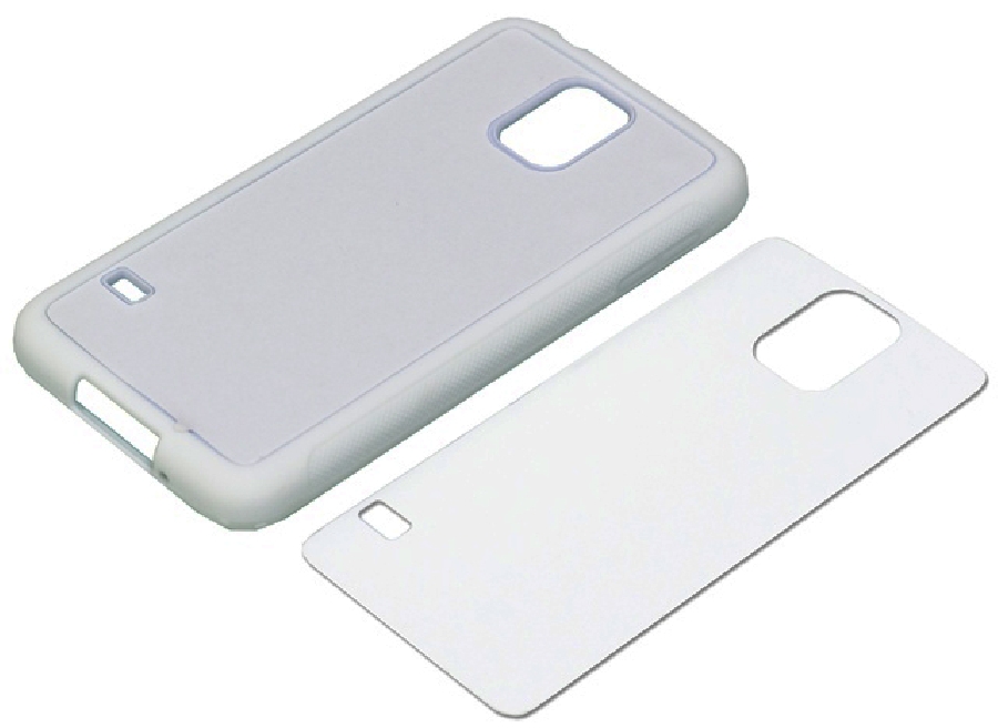 2D Чехол силиконовый для Samsung Galaxy S5 белый (со вставкой под сублимацию)