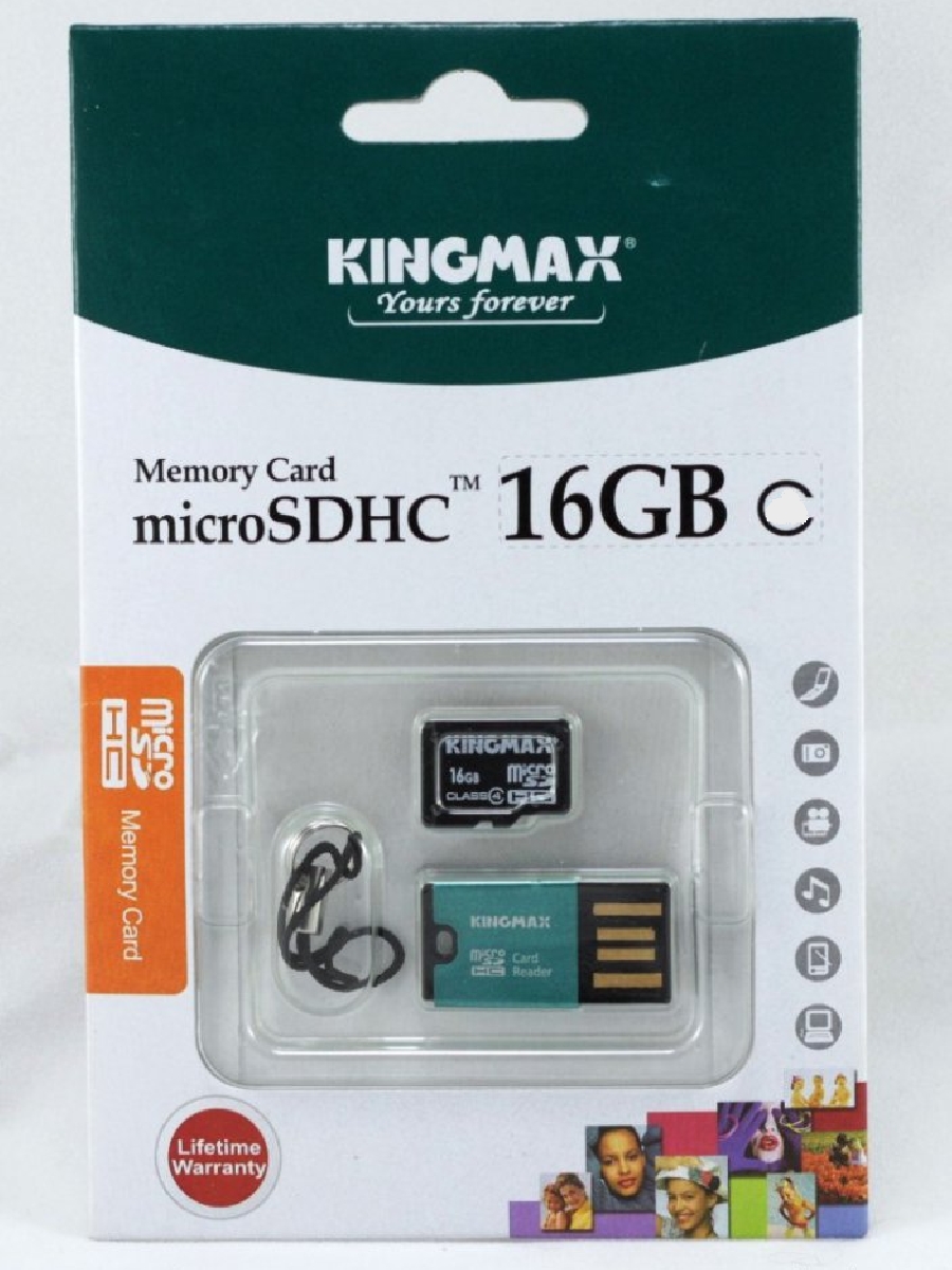 Micro SDHC 16 GB Kingmax Class10 + USB