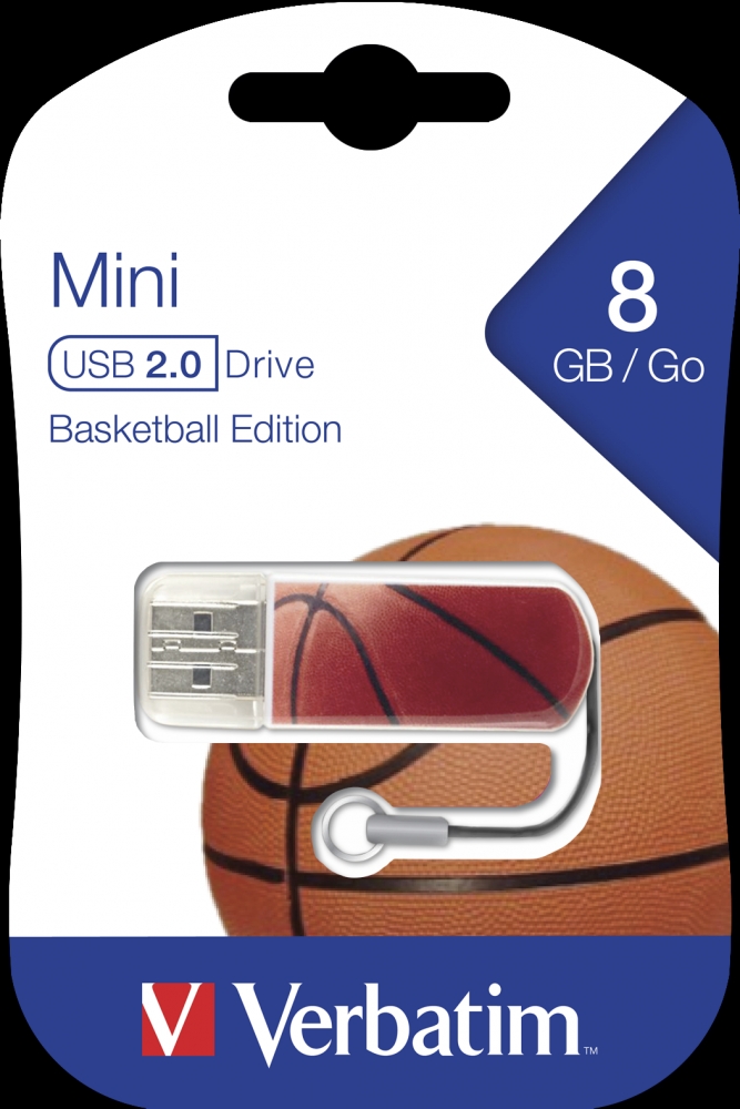 Flash Drive 8GB Verbatim Mini Graffiti Basketball