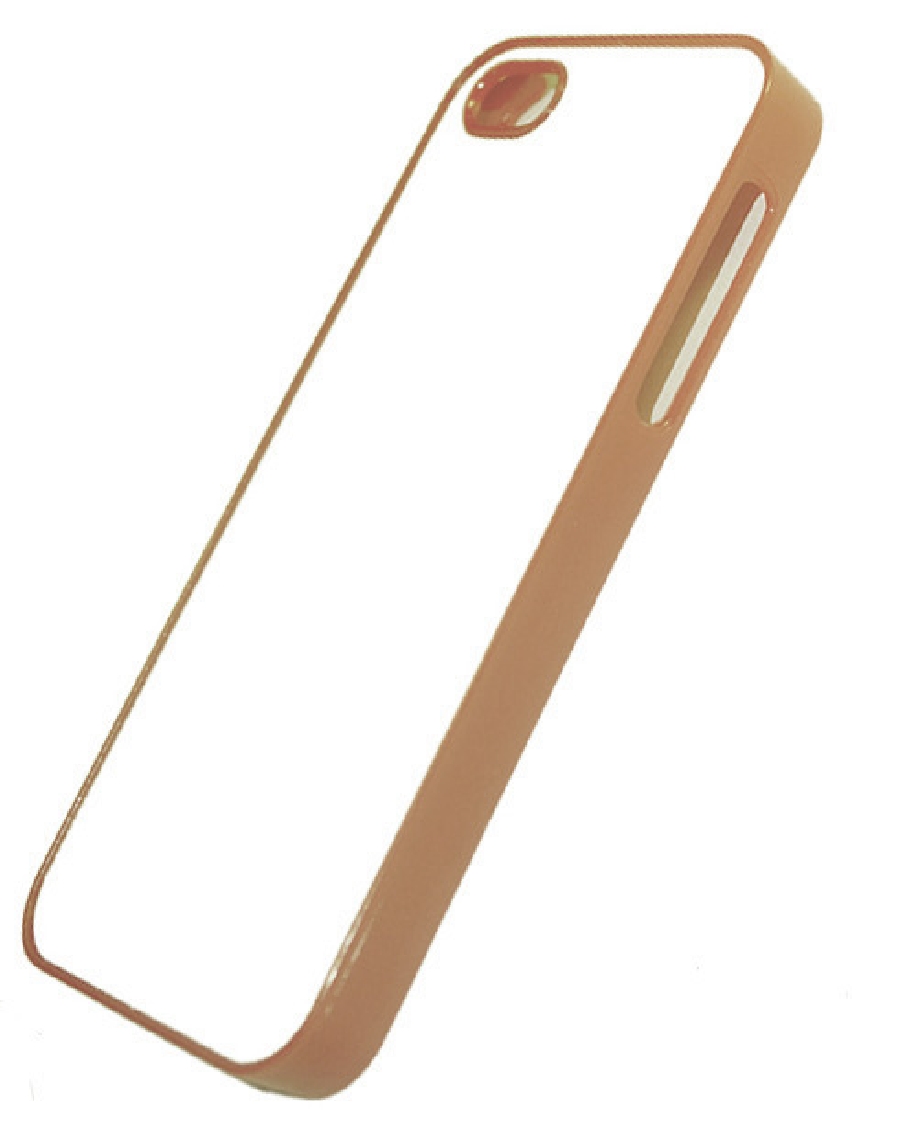 2D Чехол силиконовый для iphone 4/4s светло-коричневый (со вставкой под сублимацию)