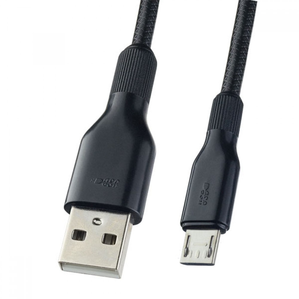 Кабель АM/Micro USB USB2.0 (Perfeo)1.0м черн силик