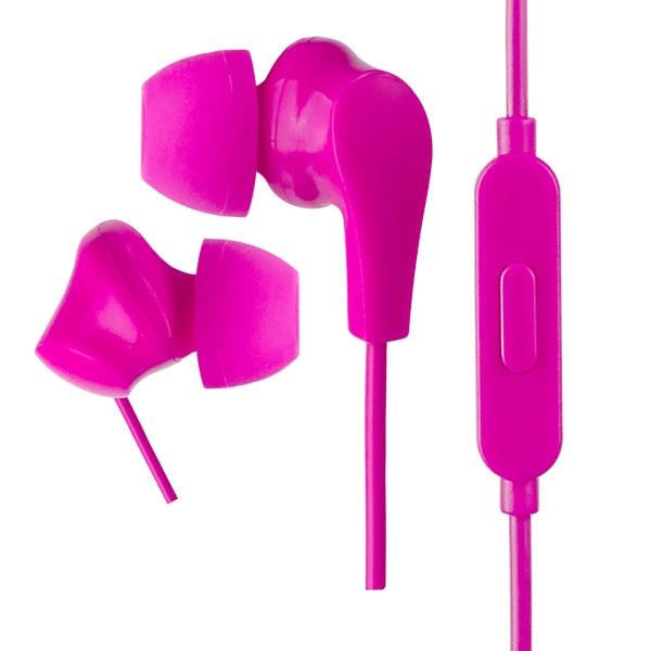 Гарнитура Perfeo ALPHA внутриканальные, с микрофоном,  Розовые