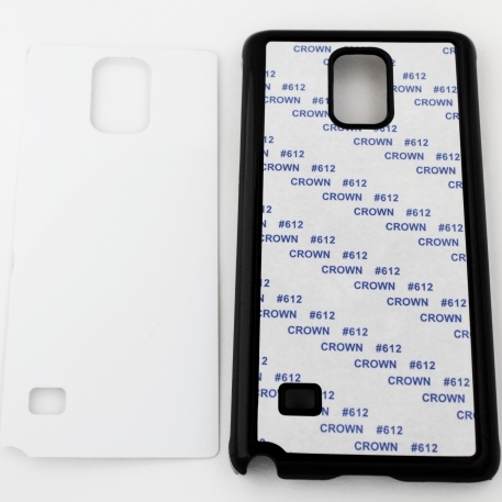 2D Чехол для Samsung Galaxy Note 4 черный хромированный (со вставкой под сублимацию)