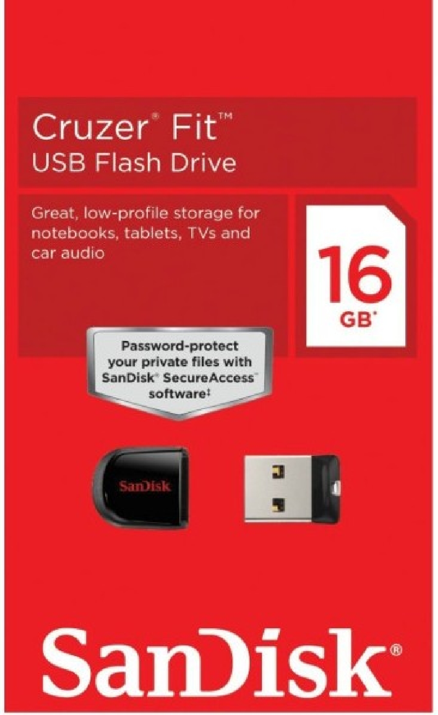 Flash Drive 16GB Sandisk Z33 Cruzer Fit