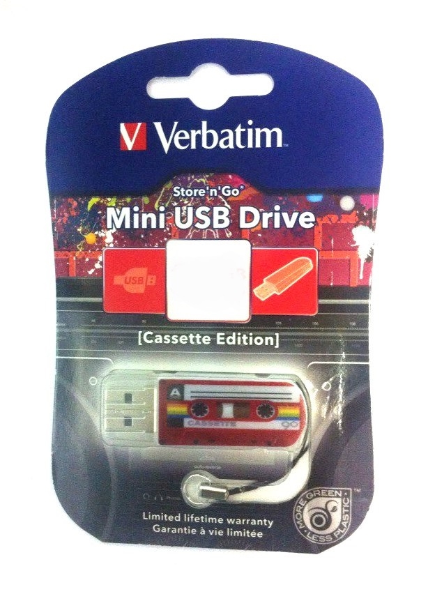 Flash Drive 16GB Verbatim Mini Cassette Red