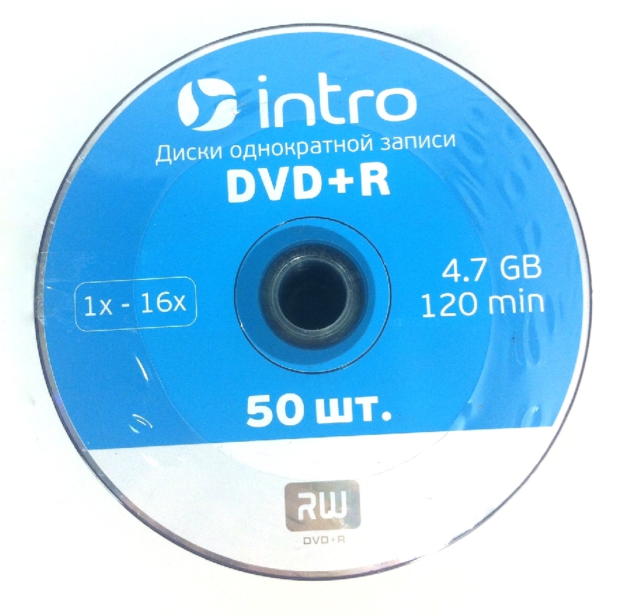 DVD+R  (50) 4.7GB Intro 16x Bulk