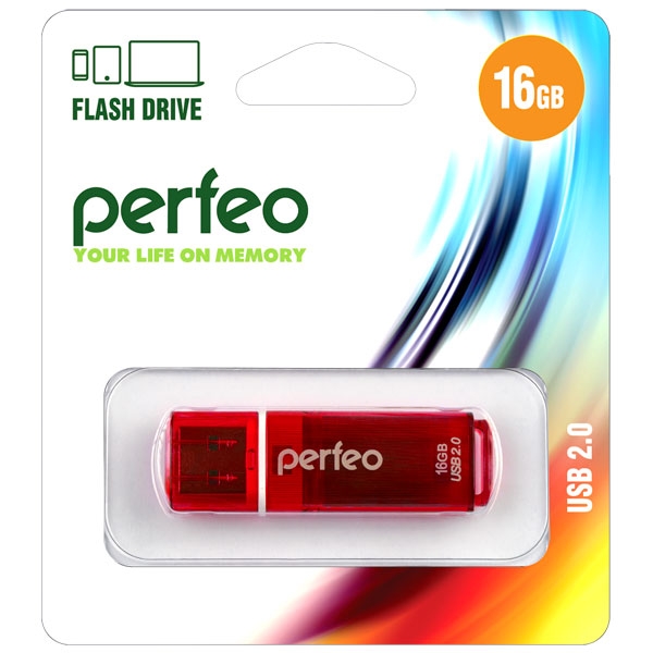 Flash Drive 16GB Perfeo C13 Red