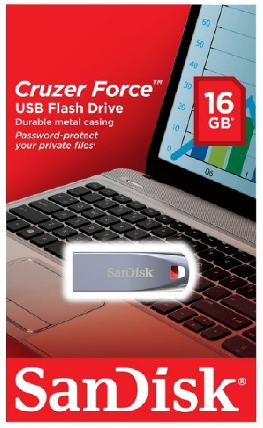 Flash Drive 16GB Sandisk Z71 Cruzer Force