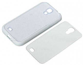 2D Чехол силиконовый для Samsung Galaxy S4 белый (со вставкой под сублимацию)
