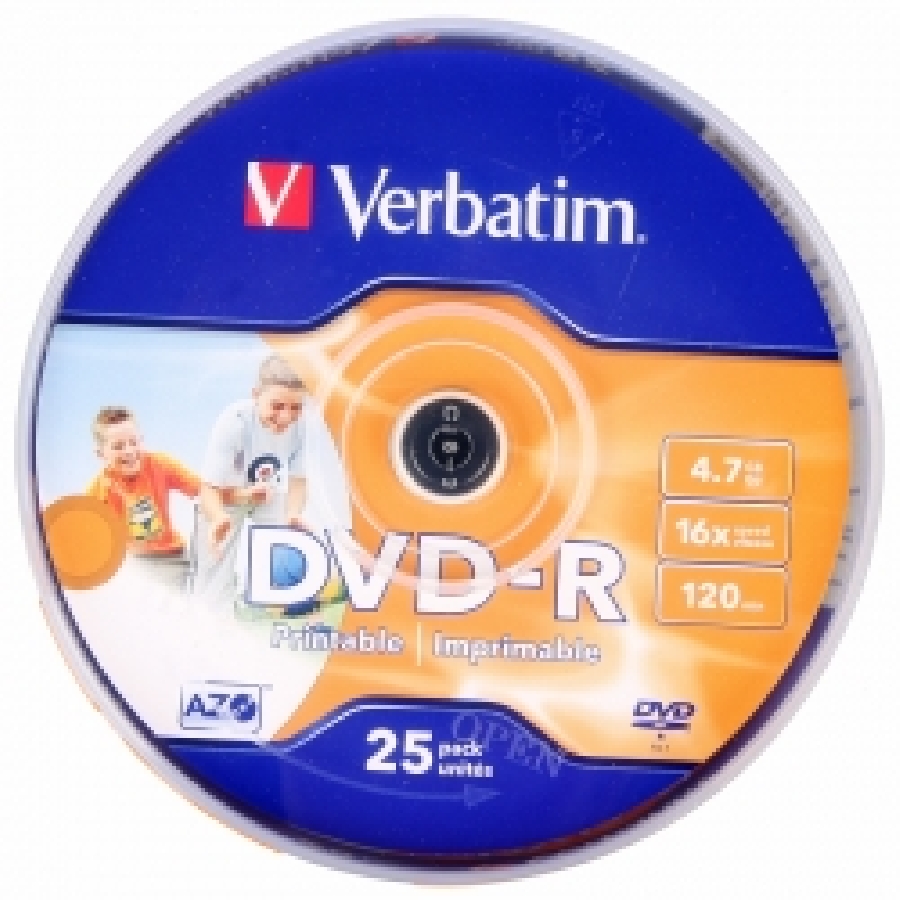 DVD-R  (25) 4.7GB VERBATIM 16x Shrink