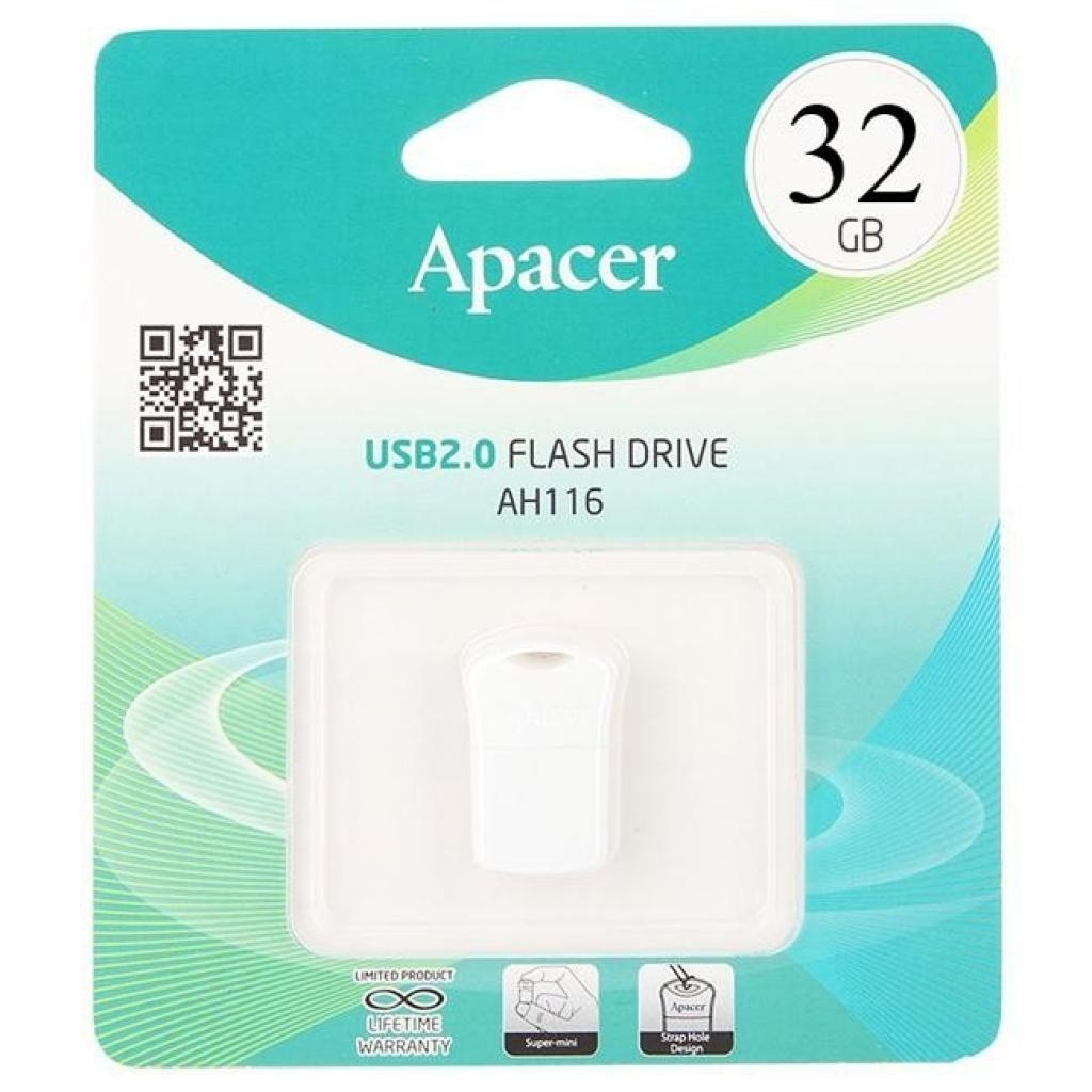 Flash Drive 32GB Apacer AH 116 White