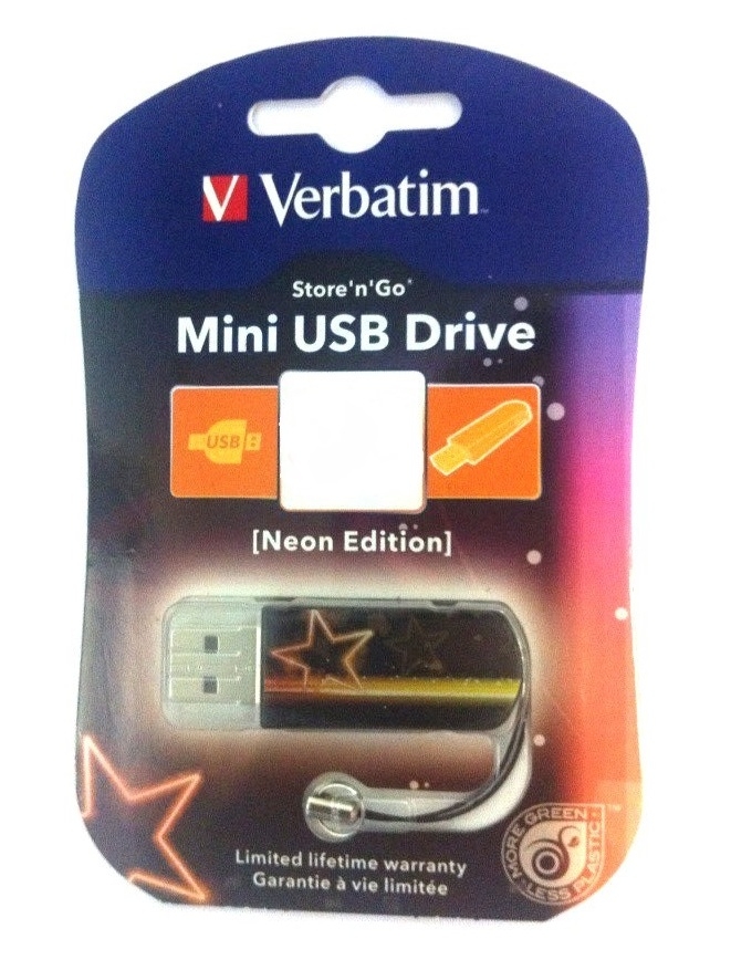 Flash Drive 32GB Verbatim Mini Neon Orange