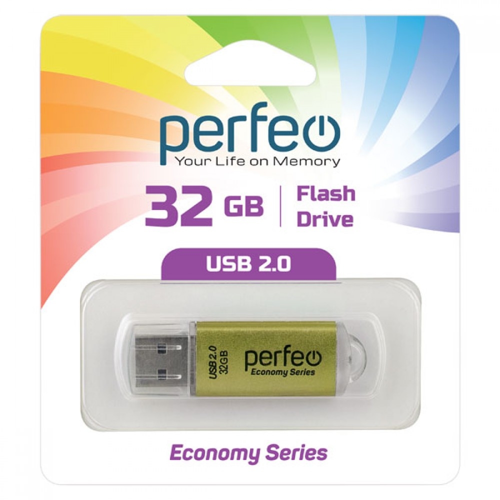 Flash Drive 32GB Perfeo E01 Gold
